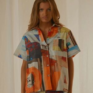 NWT Peppermayo Travel Polaroids Shirt